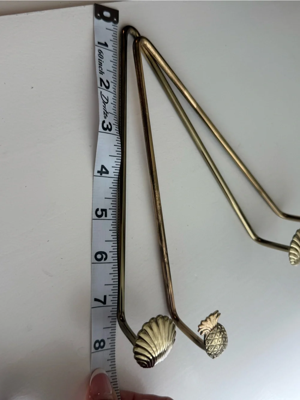 Vintage Gold Pineapple & Shell plate holder Set